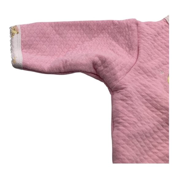 Lot of 3 Baby Girl Size 0-6M Pink & White Bear Jacket Stripe Shirt Pants - Picture 10 of 13